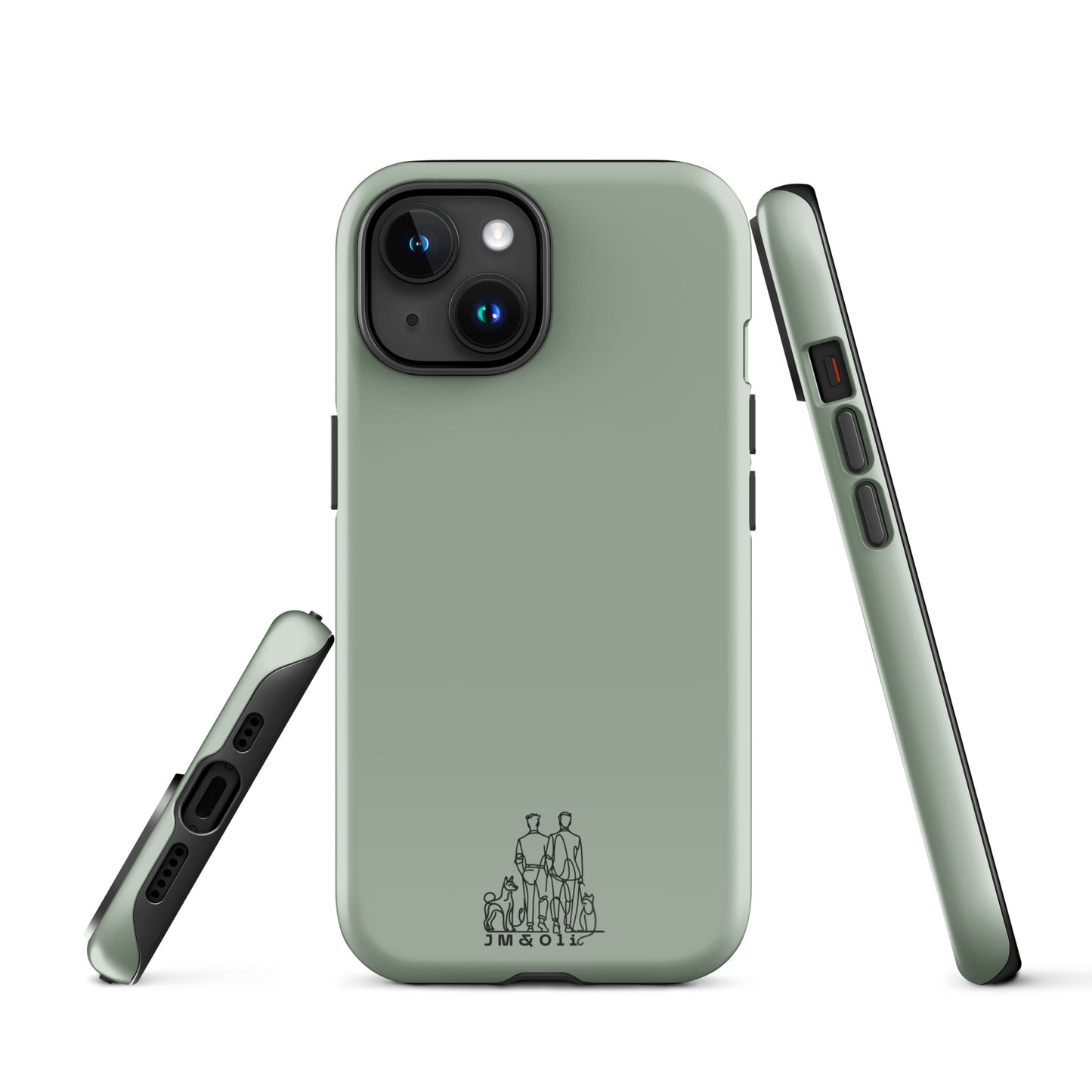 Coque pour iPhone Vert de Gris - "Simplement JM&Oli"