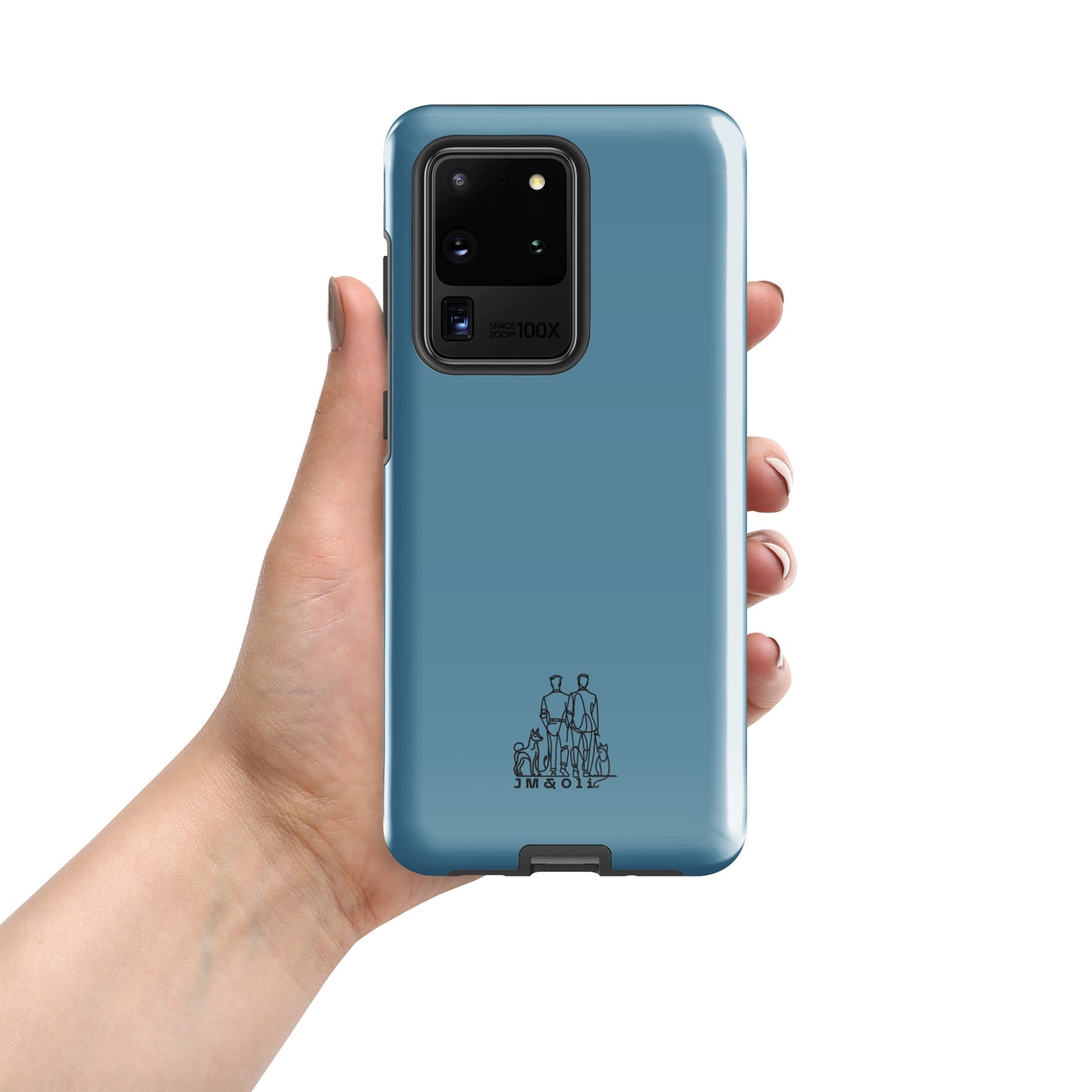 Coque Solide Samsung® Bleu Gris - Collection "Simplement JM&Oli"