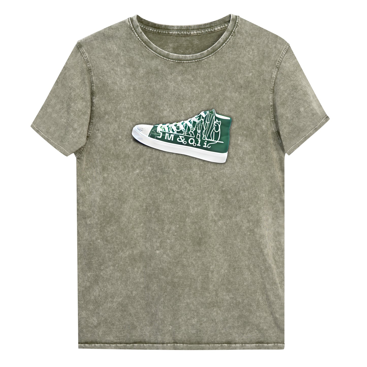 T-shirt en Denim pour Homme basket Green Court