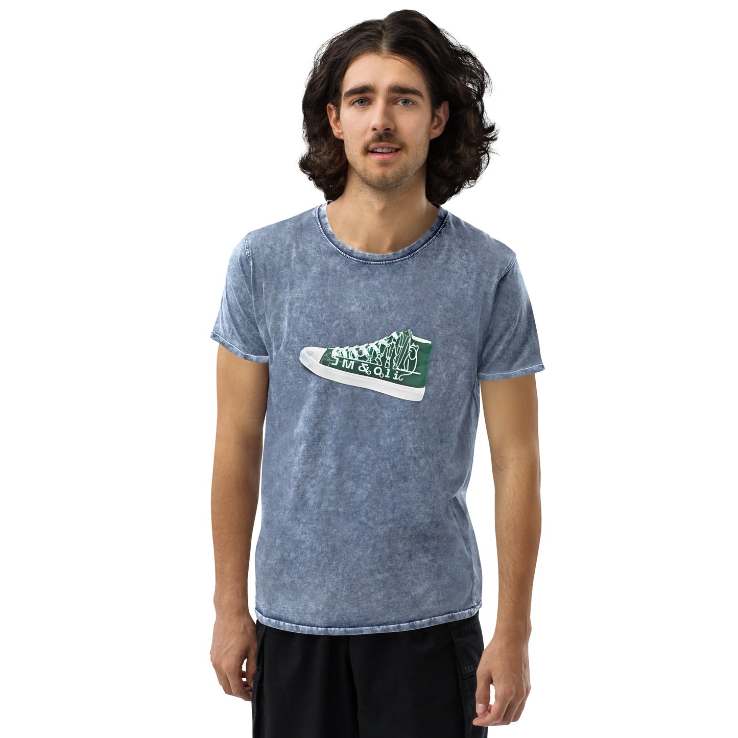 T-shirt en Denim pour Homme basket Green Court