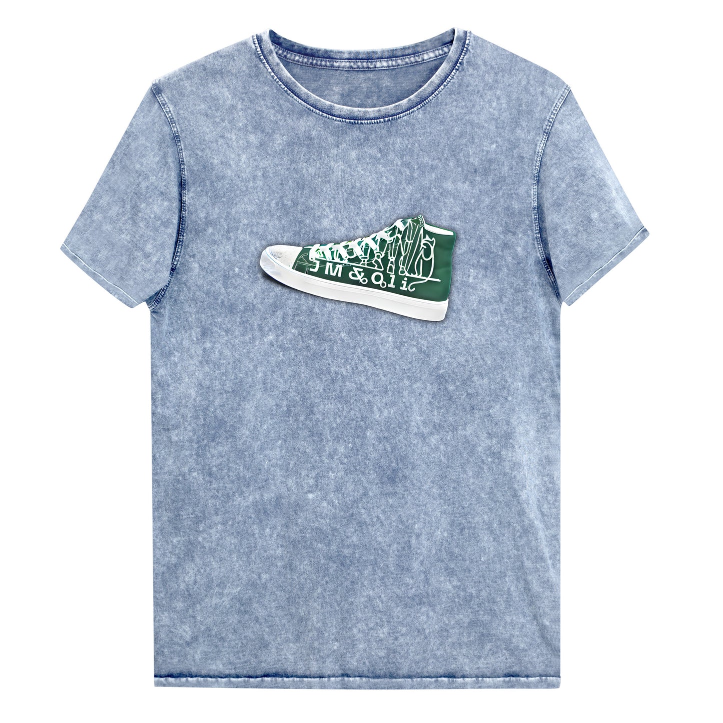 T-shirt en Denim pour Homme basket Green Court