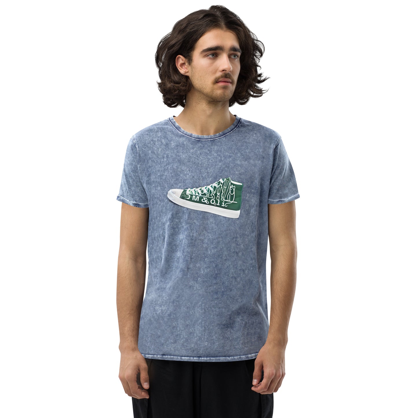 T-shirt en Denim pour Homme basket Green Court