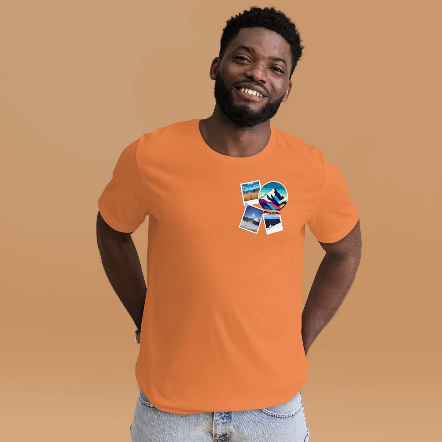 T-shirt Homme #mongrandbo bleu marine ou orange