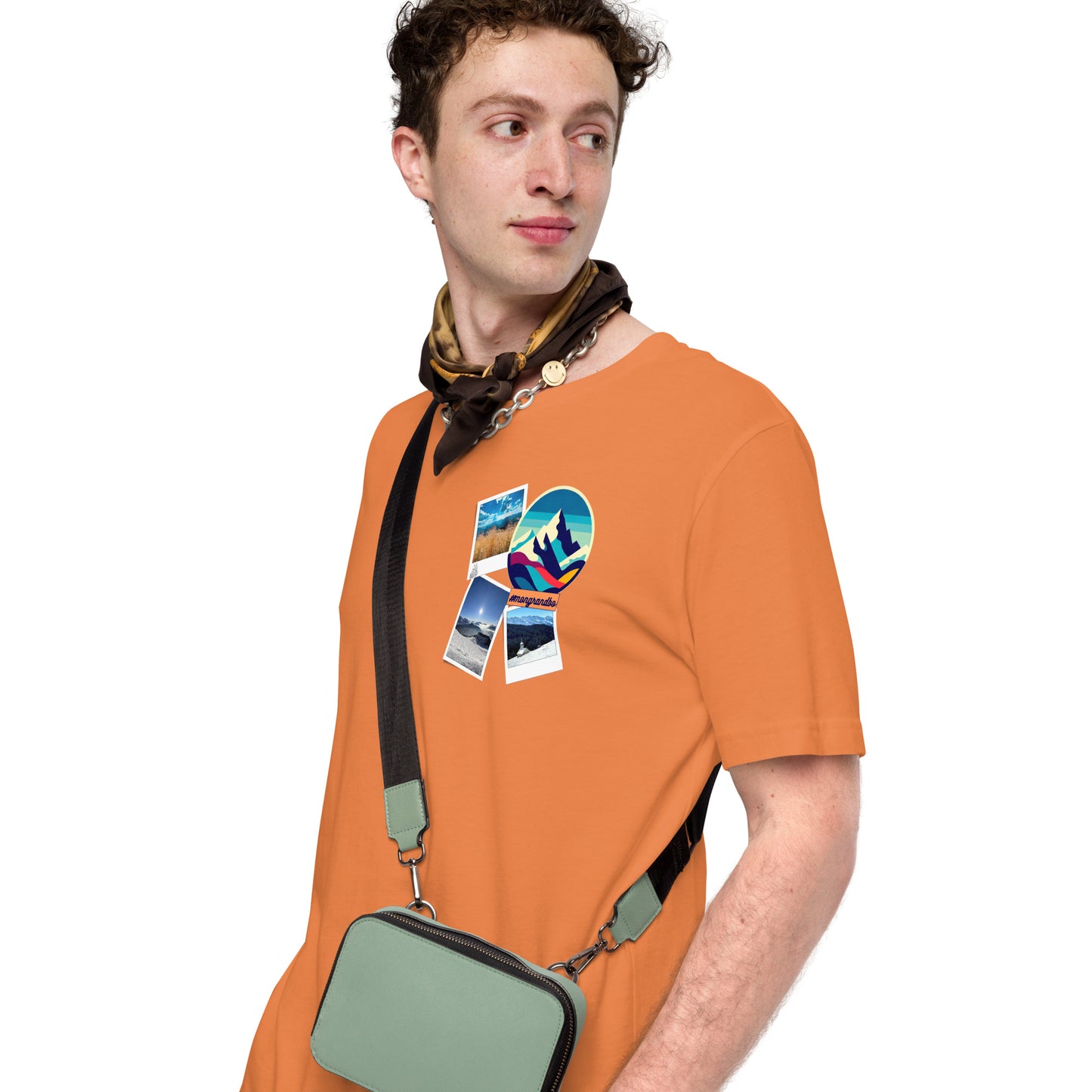 T-shirt Homme #mongrandbo bleu marine ou orange