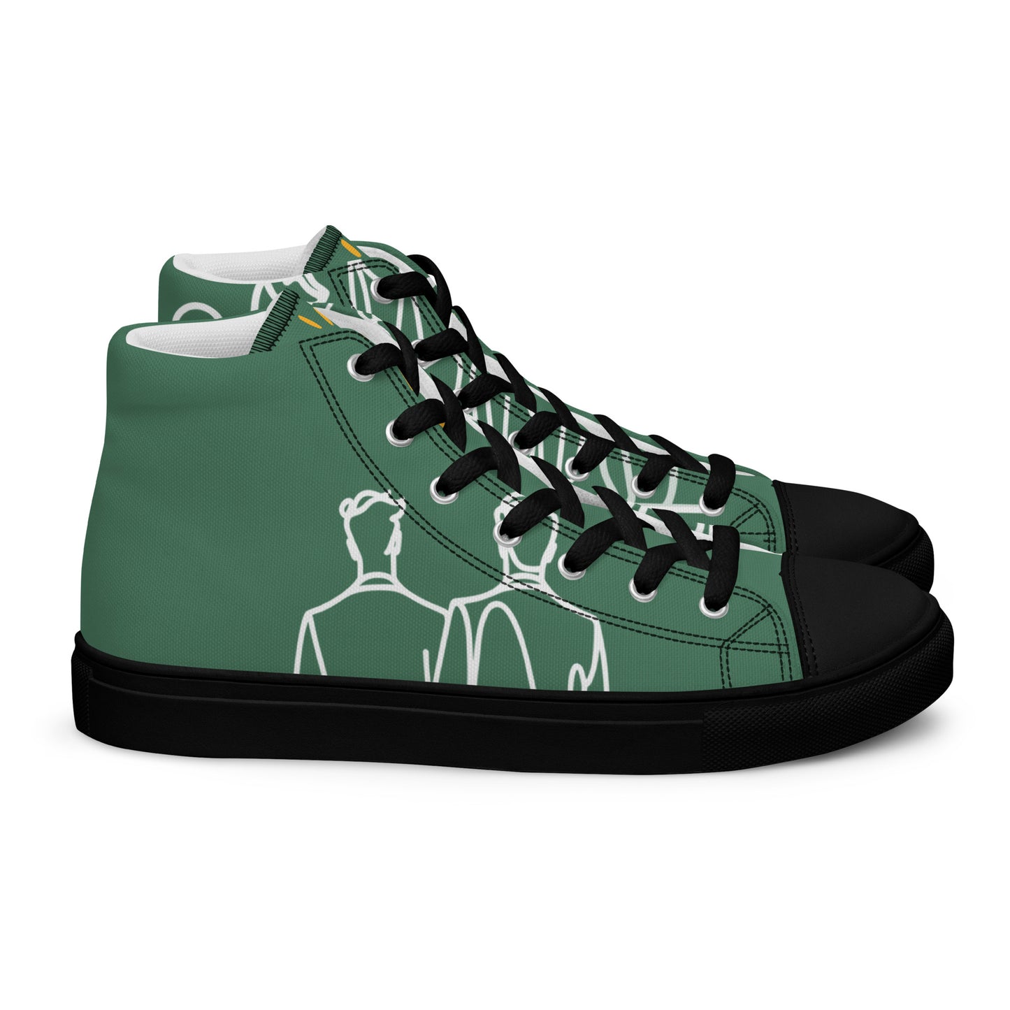 Baskets Hautes en Toile Femme Green Court - "Simplement JM&Oli"