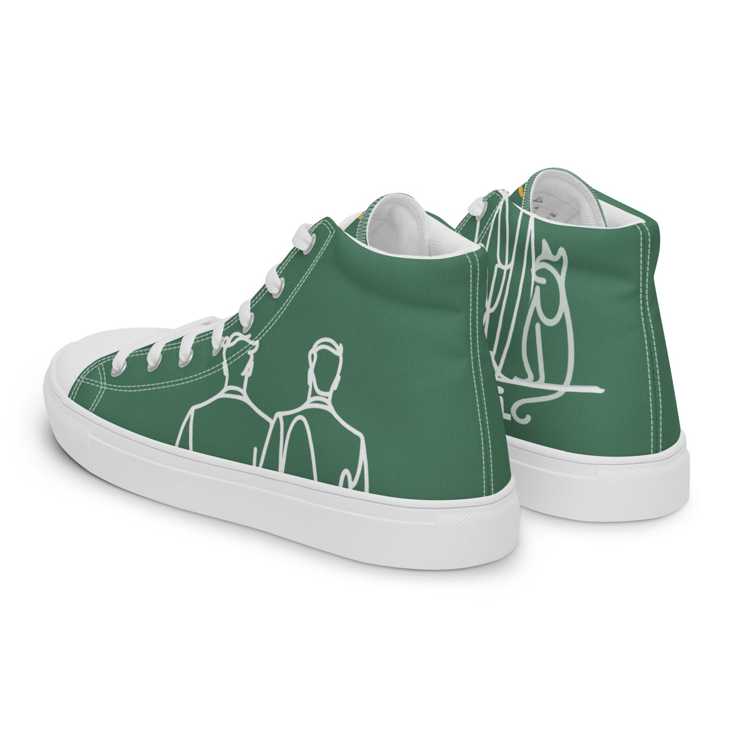 Baskets Hautes en Toile Femme Green Court - "Simplement JM&Oli"