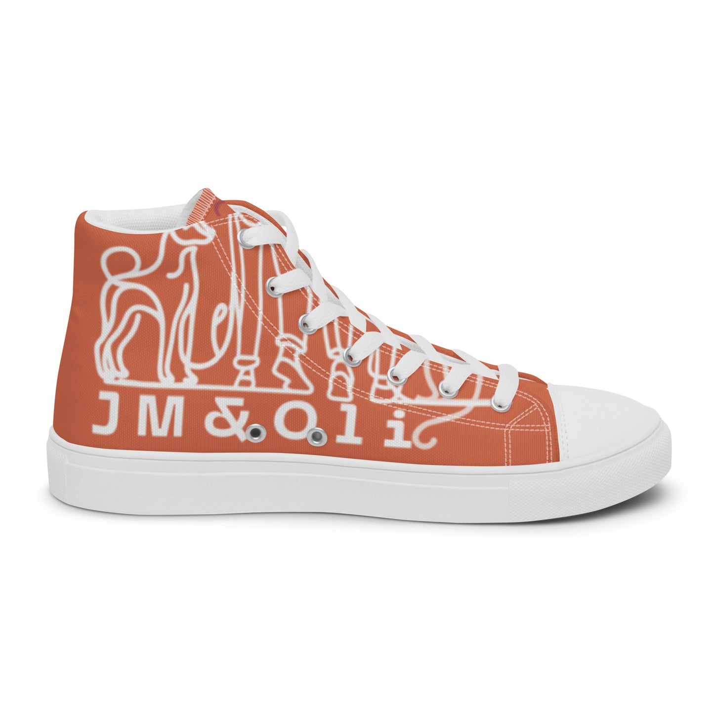 Baskets Hautes en Toile Femme Orange Terracotta - "Simplement JM&Oli"