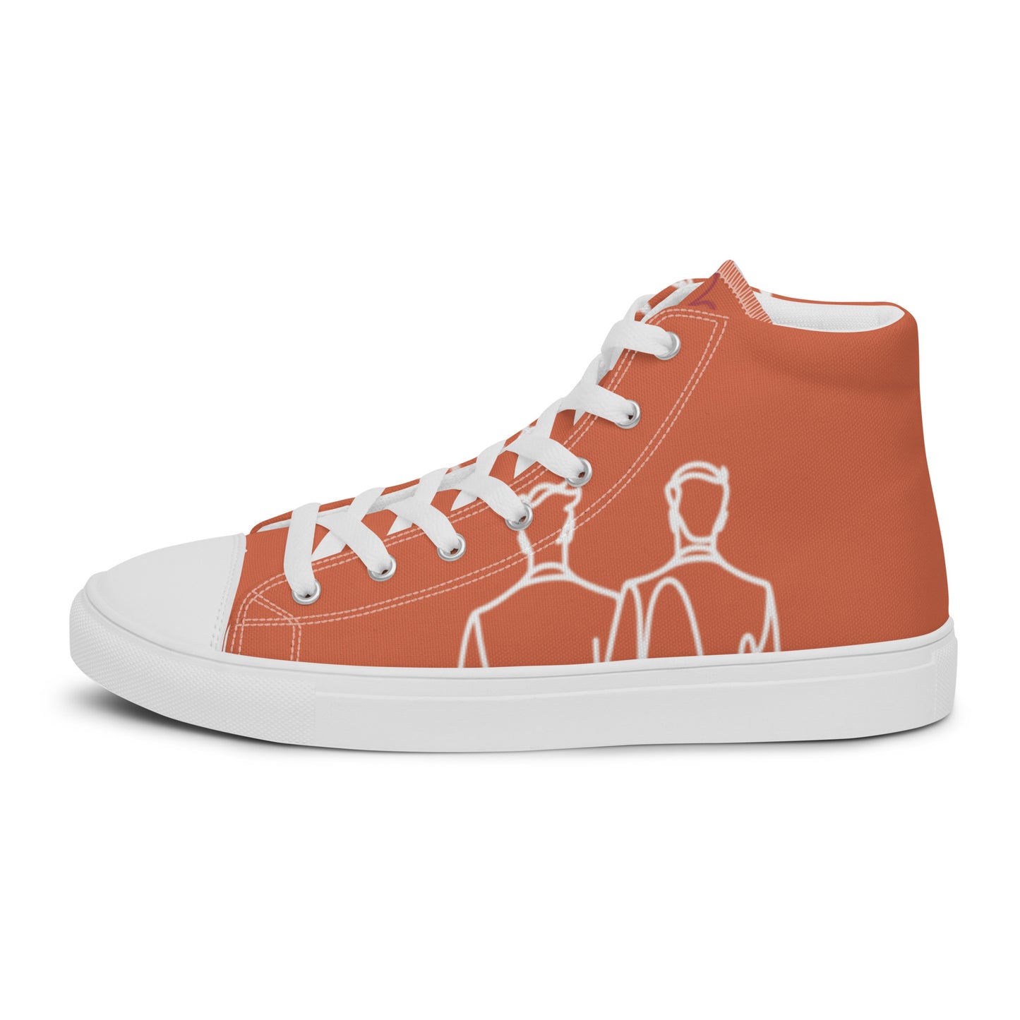 Baskets Hautes en Toile Femme Orange Terracotta - "Simplement JM&Oli"