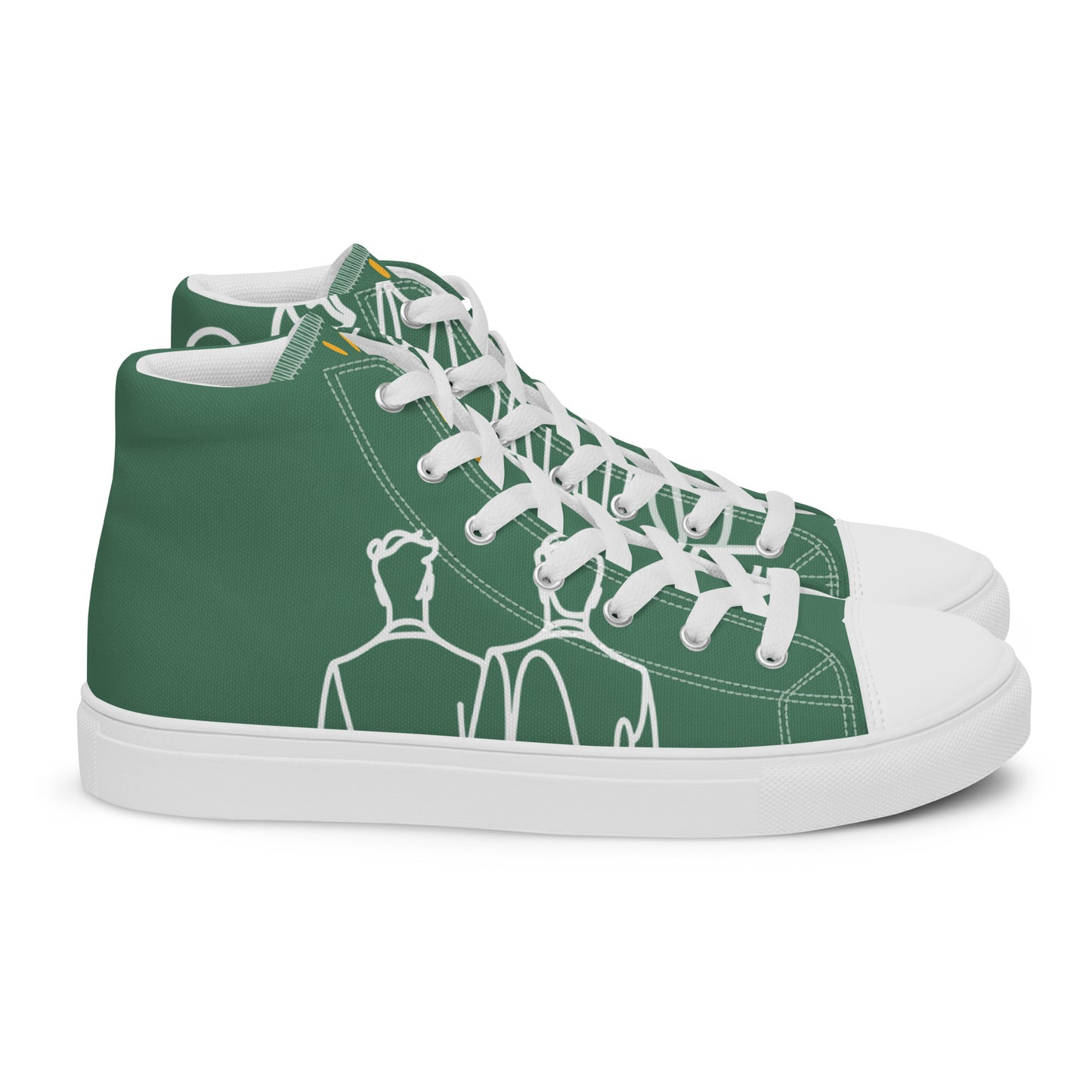 Baskets Hautes en Toile Femme Green Court - "Simplement JM&Oli"