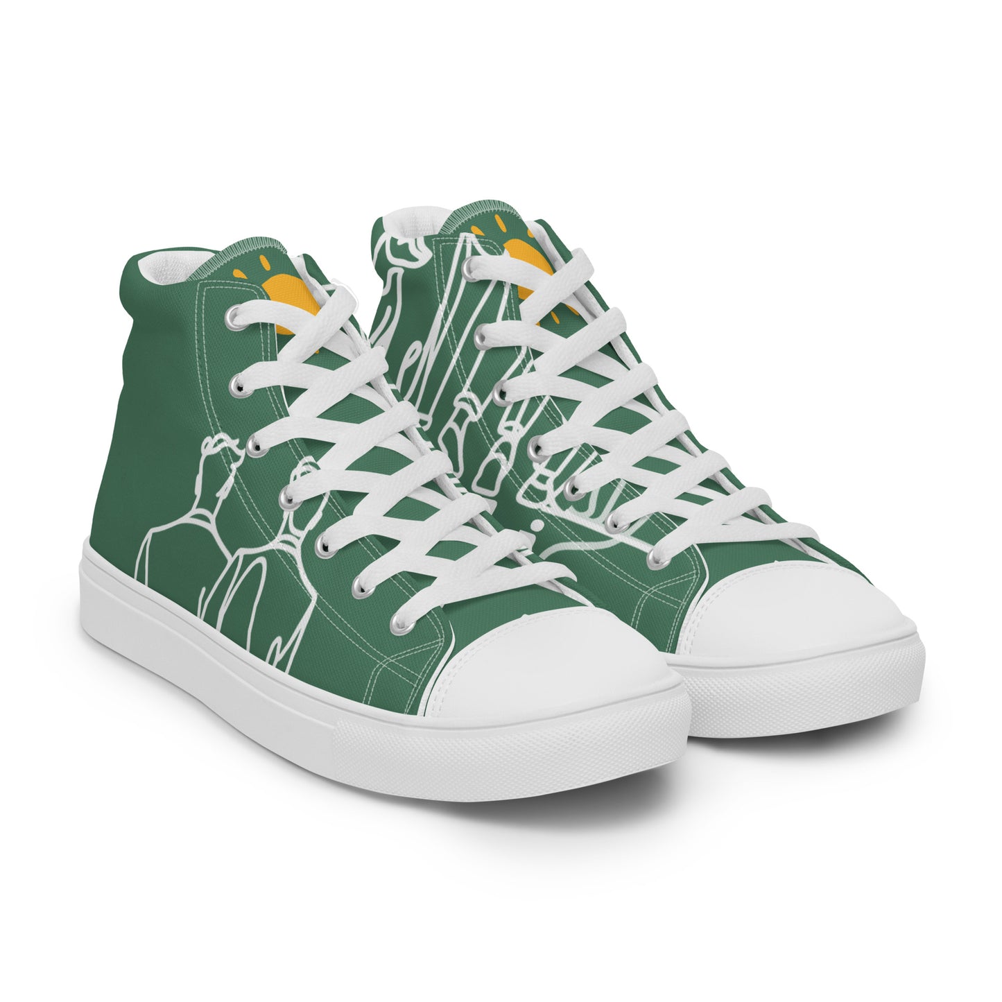 Baskets Hautes en Toile Femme Green Court - "Simplement JM&Oli"