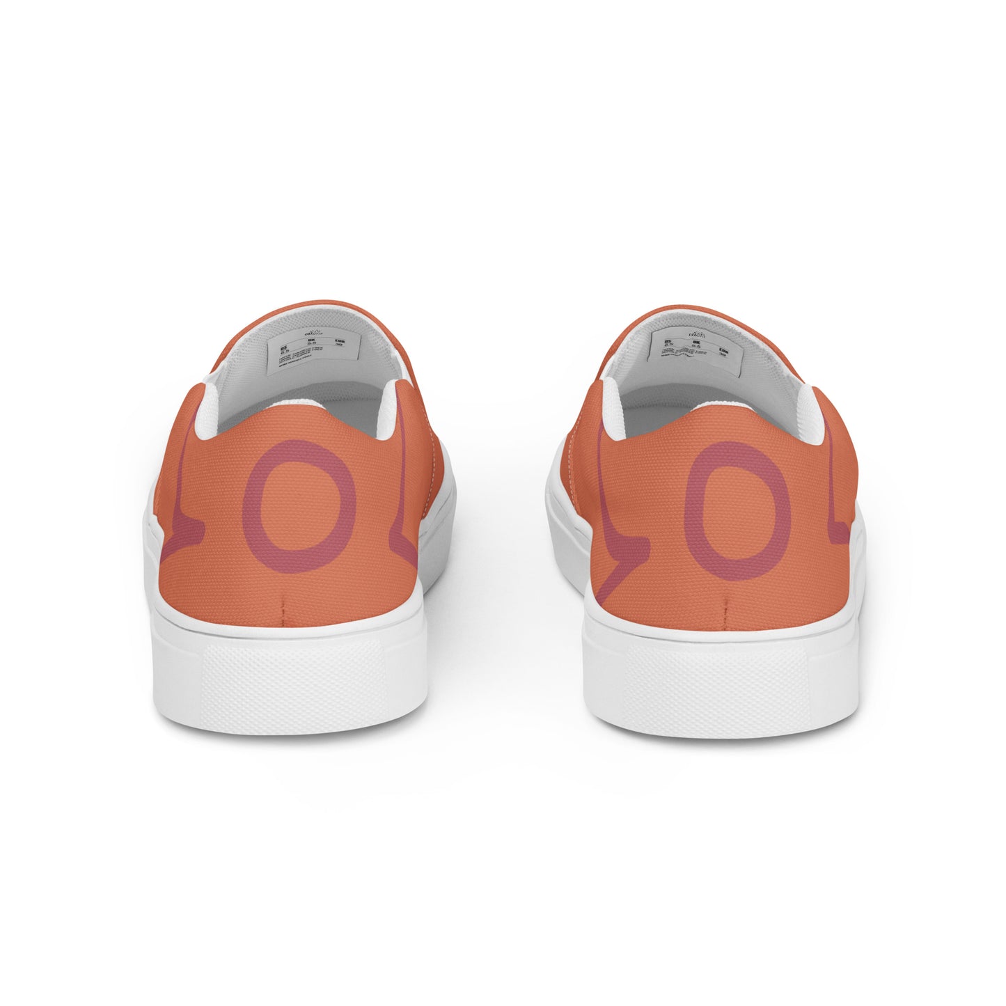 Tennis en Toile sans Lacets pour Femme - Orange Terracotta