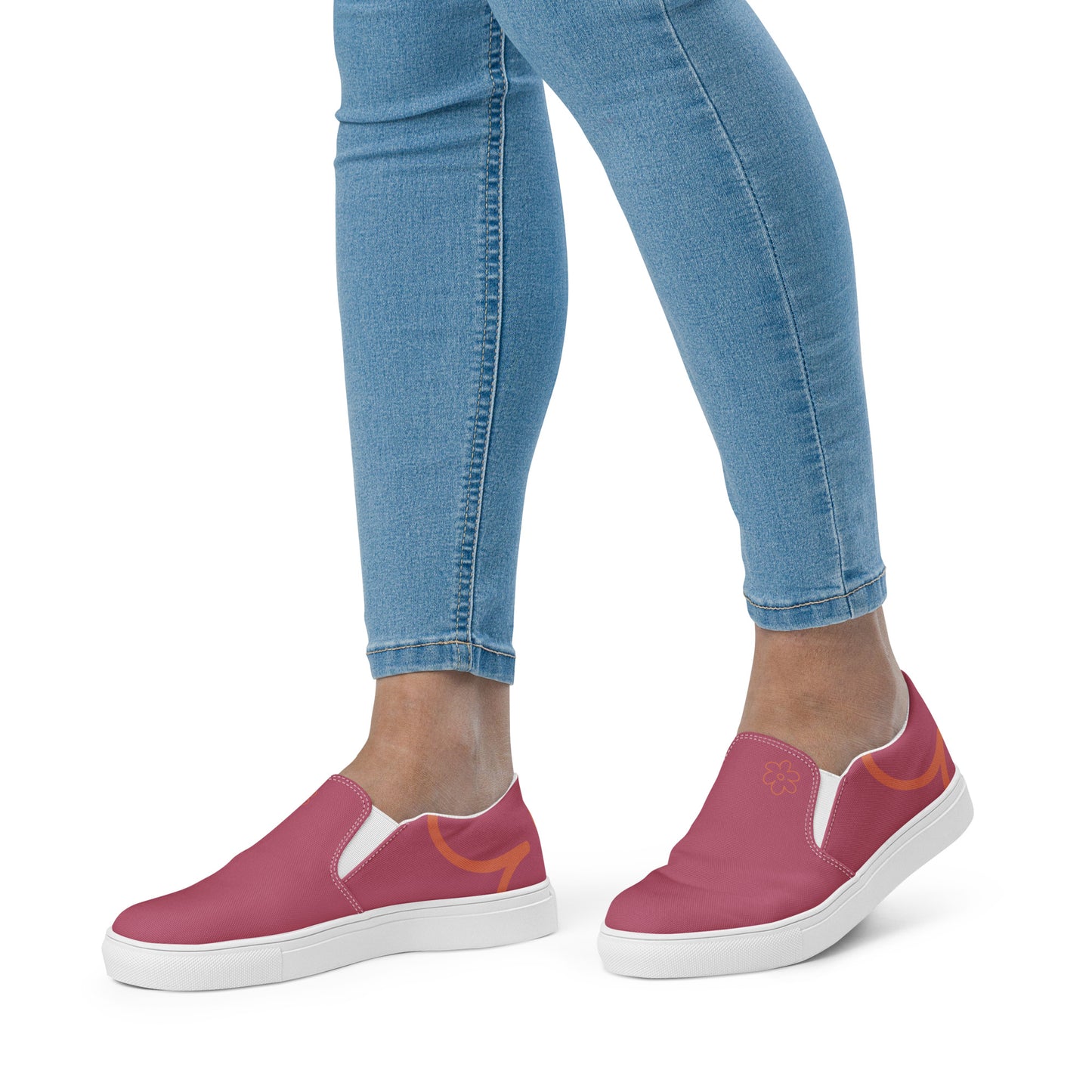 Tennis en Toile sans Lacets pour Femme - Rose Ancien