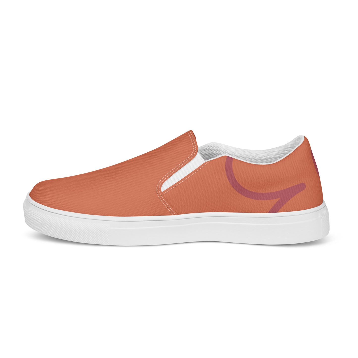 Tennis en Toile sans Lacets pour Femme - Orange Terracotta