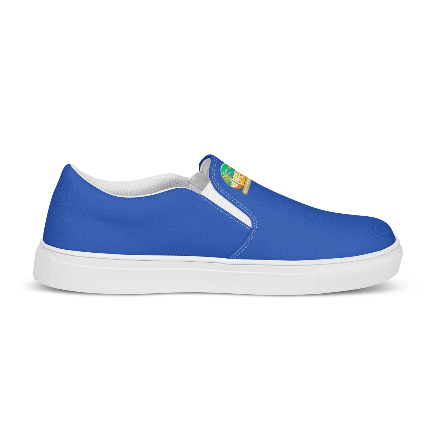 Tennis en Toile sans Lacets pour Femme - #YesWeCannes Bleu roi